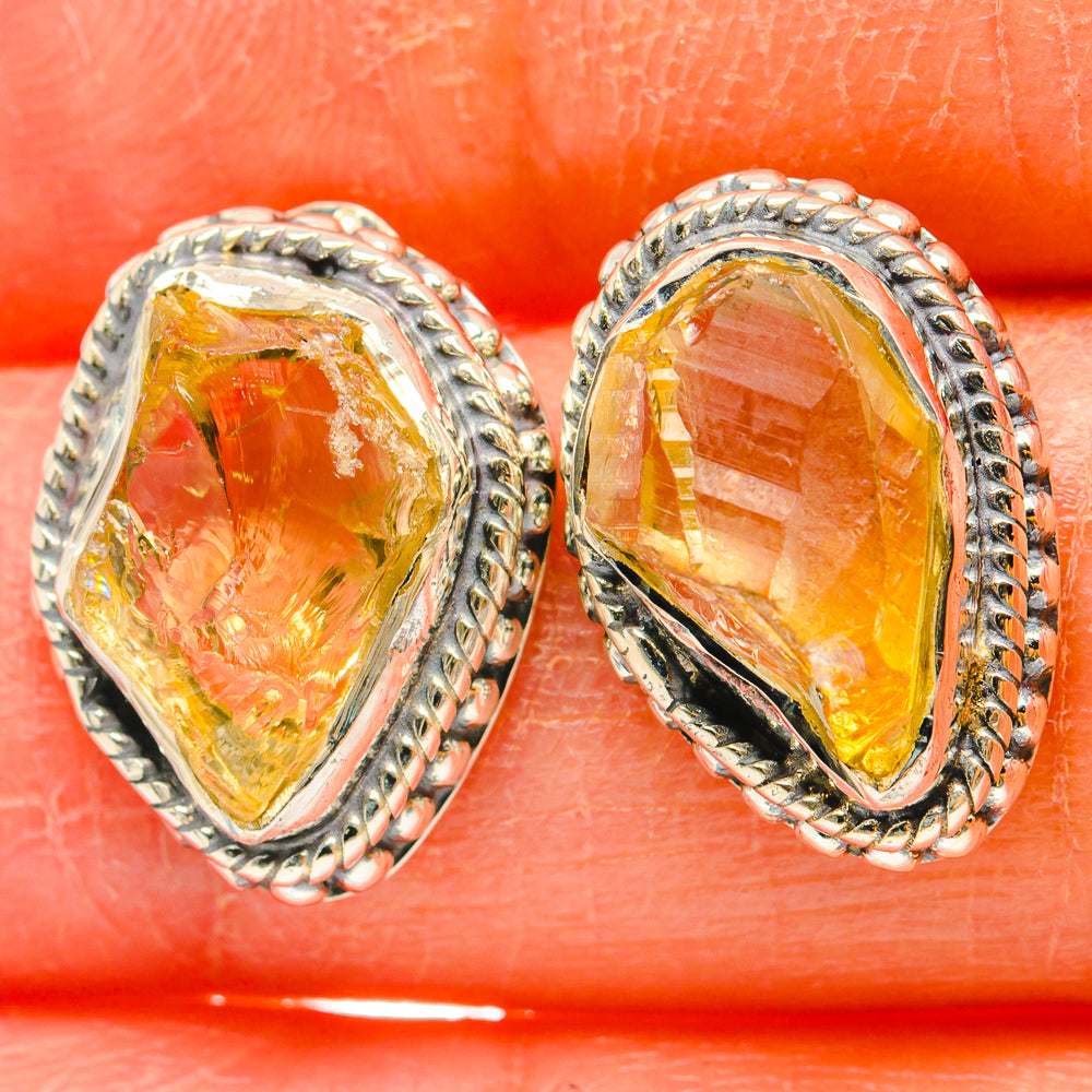 Citrine Earrings handcrafted by Ana Silver Co - EARR428849