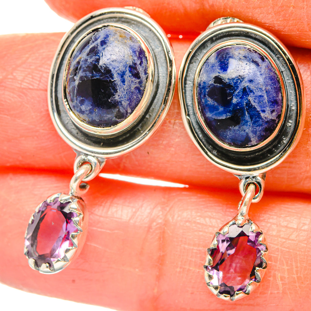 Sodalite Earrings handcrafted by Ana Silver Co - EARR428851