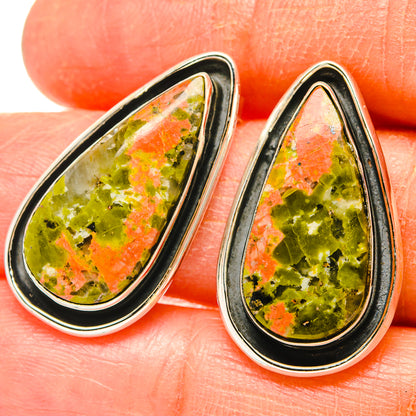 Unakite Earrings handcrafted by Ana Silver Co - EARR428857