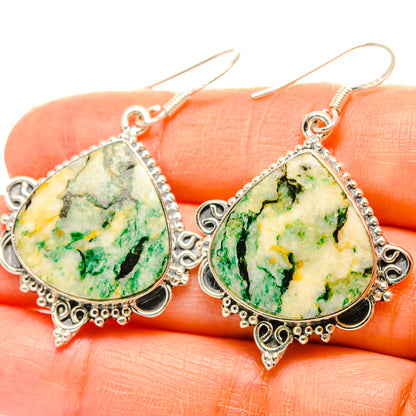 Green Jasper Earrings handcrafted by Ana Silver Co - EARR428862