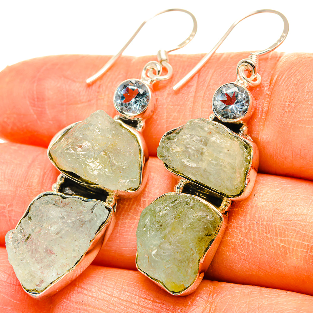 Aquamarine Earrings handcrafted by Ana Silver Co - EARR428864