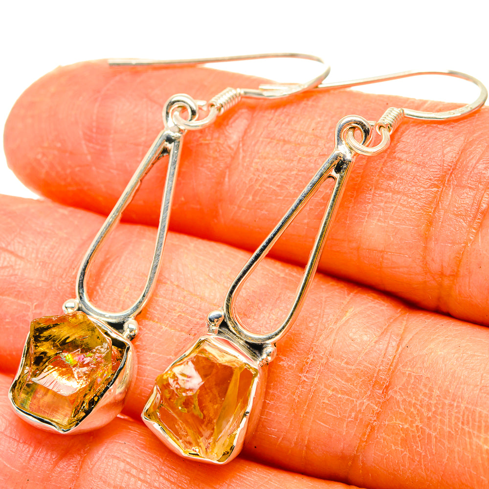 Citrine Earrings handcrafted by Ana Silver Co - EARR428877