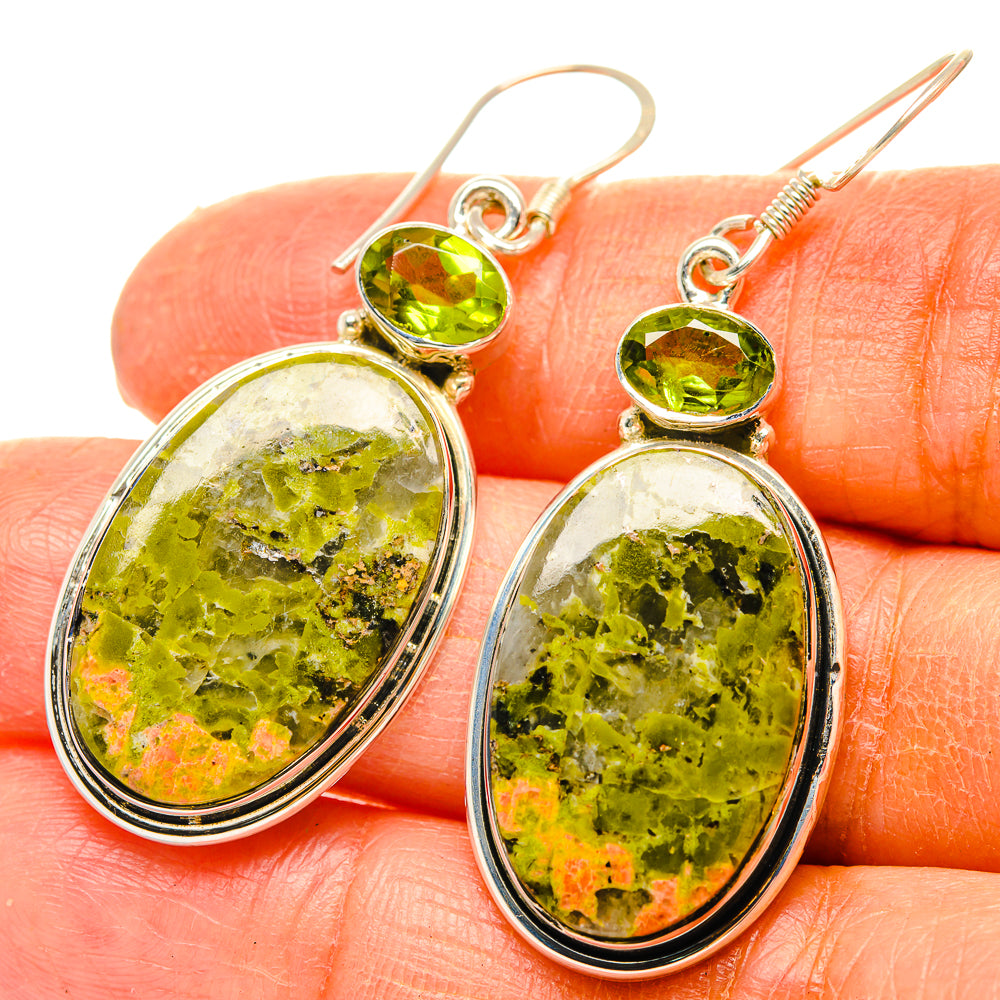 Unakite Earrings handcrafted by Ana Silver Co - EARR428880