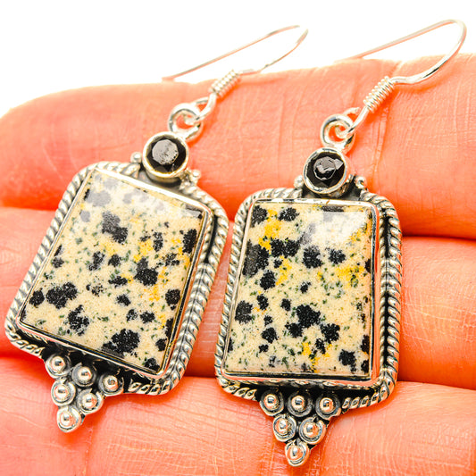 Dalmatian Jasper Earrings handcrafted by Ana Silver Co - EARR428885