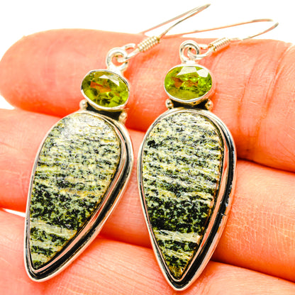 Green Swiss Opal Earrings handcrafted by Ana Silver Co - EARR428887