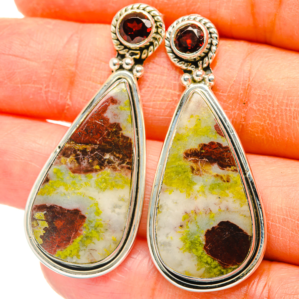 Dragon's Blood Stone Earrings handcrafted by Ana Silver Co - EARR428890