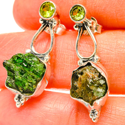 Chrome Diopside Earrings handcrafted by Ana Silver Co - EARR428900