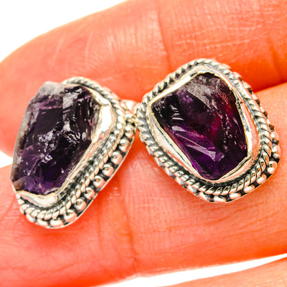 Amethyst Earrings handcrafted by Ana Silver Co - EARR428901
