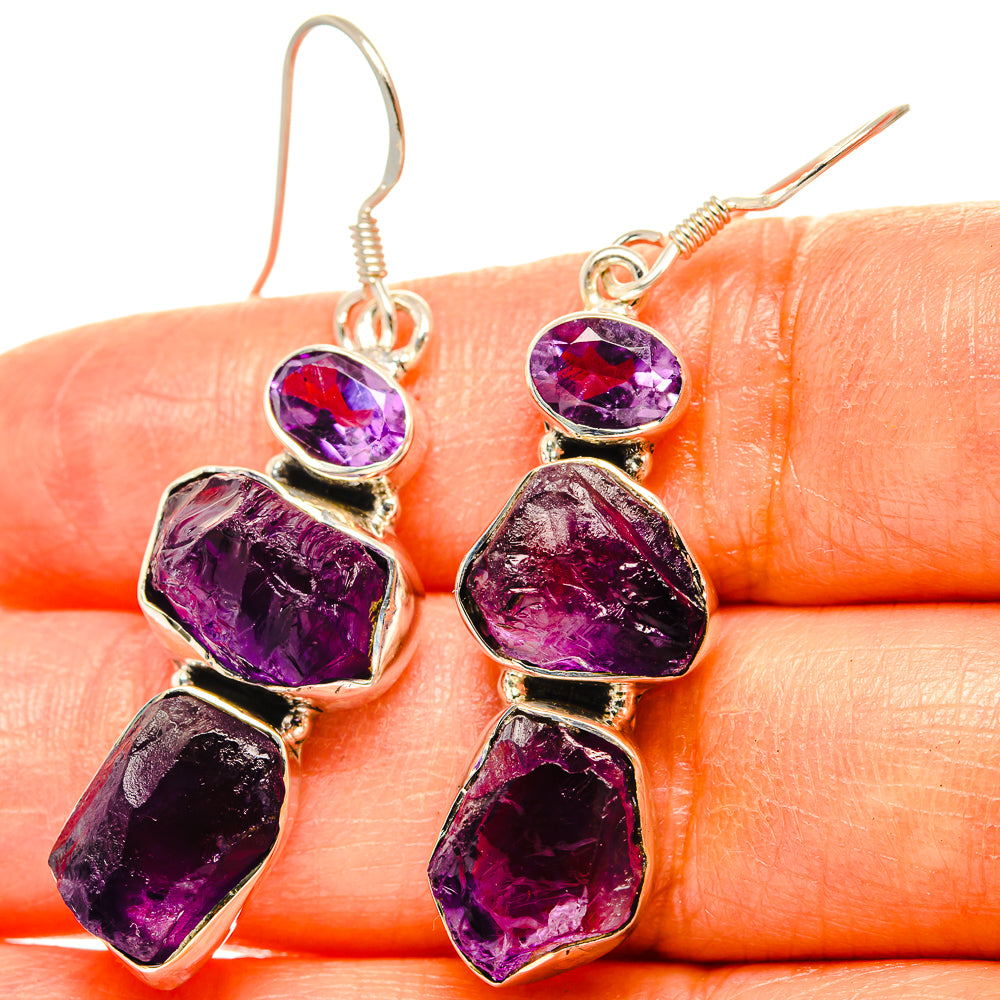 Amethyst Earrings handcrafted by Ana Silver Co - EARR428909