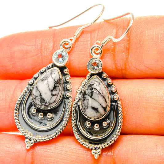 Pinolith Jasper Earrings handcrafted by Ana Silver Co - EARR428913