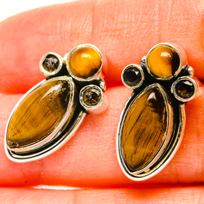 Tiger Eye Earrings handcrafted by Ana Silver Co - EARR428914