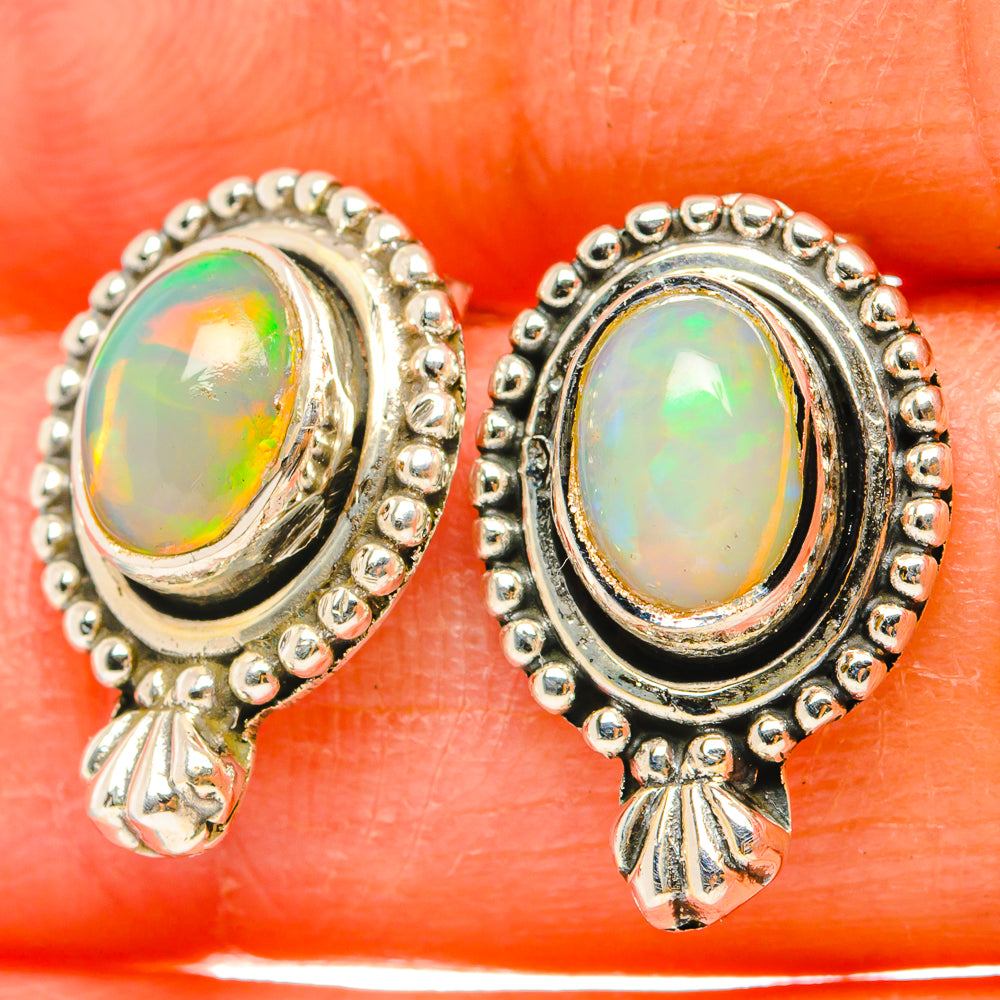 Ethiopian Opal Earrings handcrafted by Ana Silver Co - EARR428916