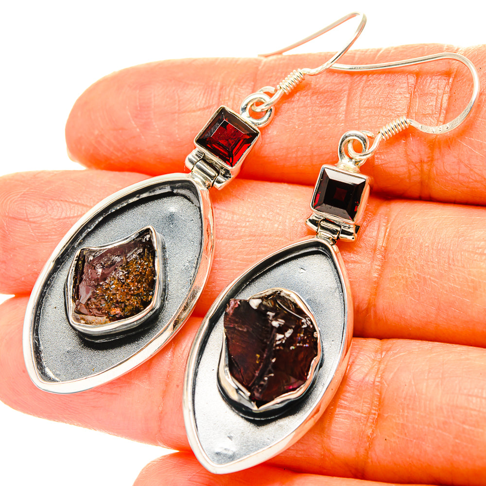 Garnet Earrings handcrafted by Ana Silver Co - EARR428928