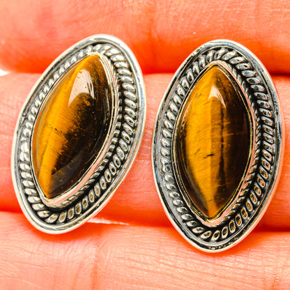 Tiger Eye Earrings handcrafted by Ana Silver Co - EARR428930