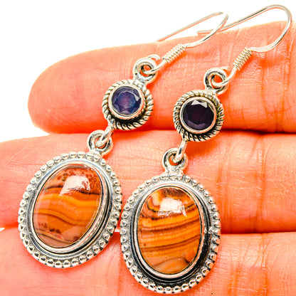 Botswana Agate Earrings handcrafted by Ana Silver Co - EARR428931