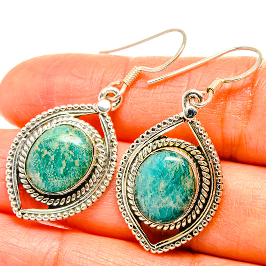 Amazonite Earrings handcrafted by Ana Silver Co - EARR428958