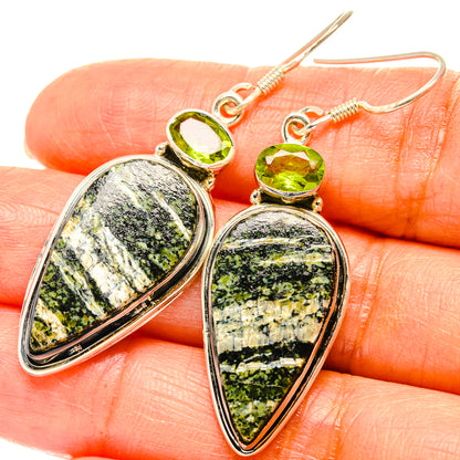 Green Swiss Opal Earrings handcrafted by Ana Silver Co - EARR428959