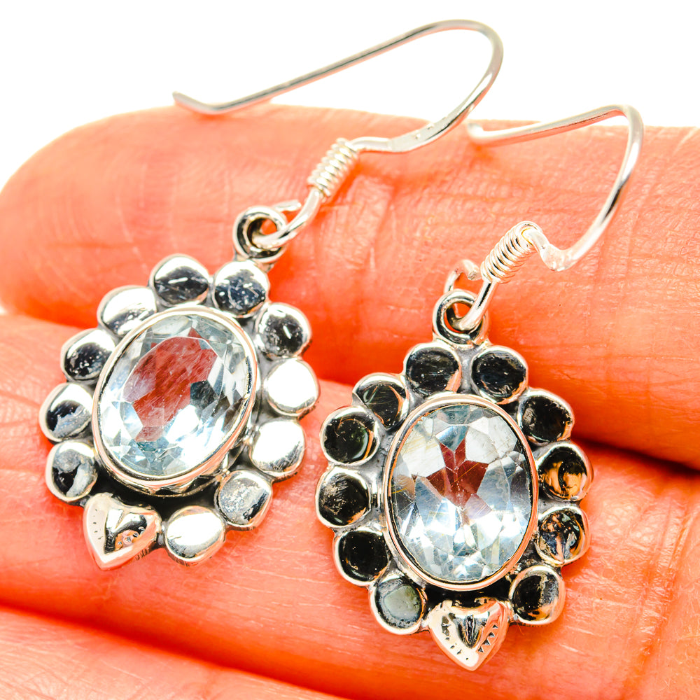 Blue Topaz Earrings handcrafted by Ana Silver Co - EARR428961