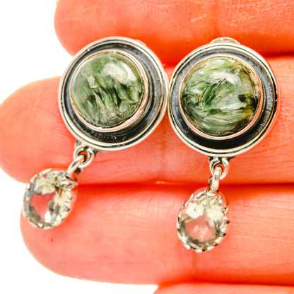 Seraphinite Earrings handcrafted by Ana Silver Co - EARR428968