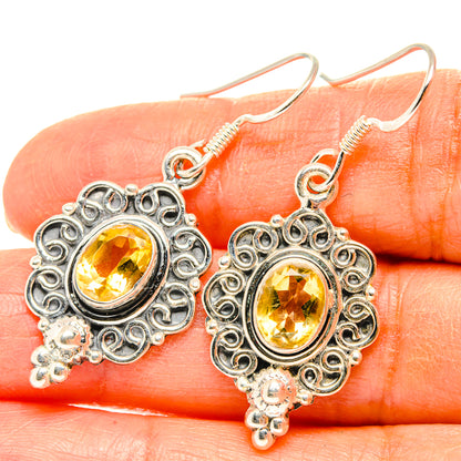 Citrine Earrings handcrafted by Ana Silver Co - EARR428969