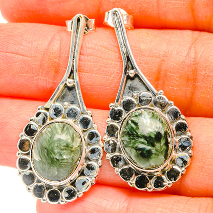 Seraphinite Earrings handcrafted by Ana Silver Co - EARR428977