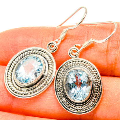 Blue Topaz Earrings handcrafted by Ana Silver Co - EARR428979