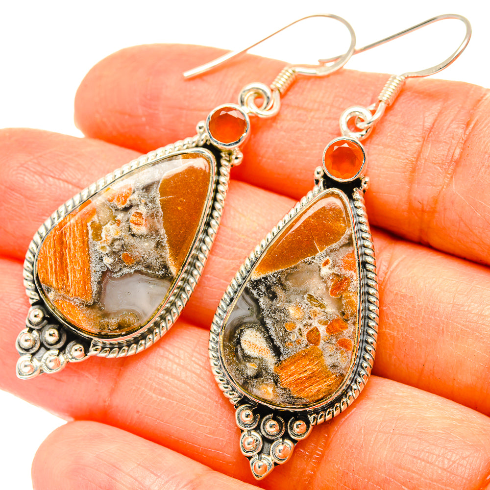 Brecciated Mookaite Earrings handcrafted by Ana Silver Co - EARR428988