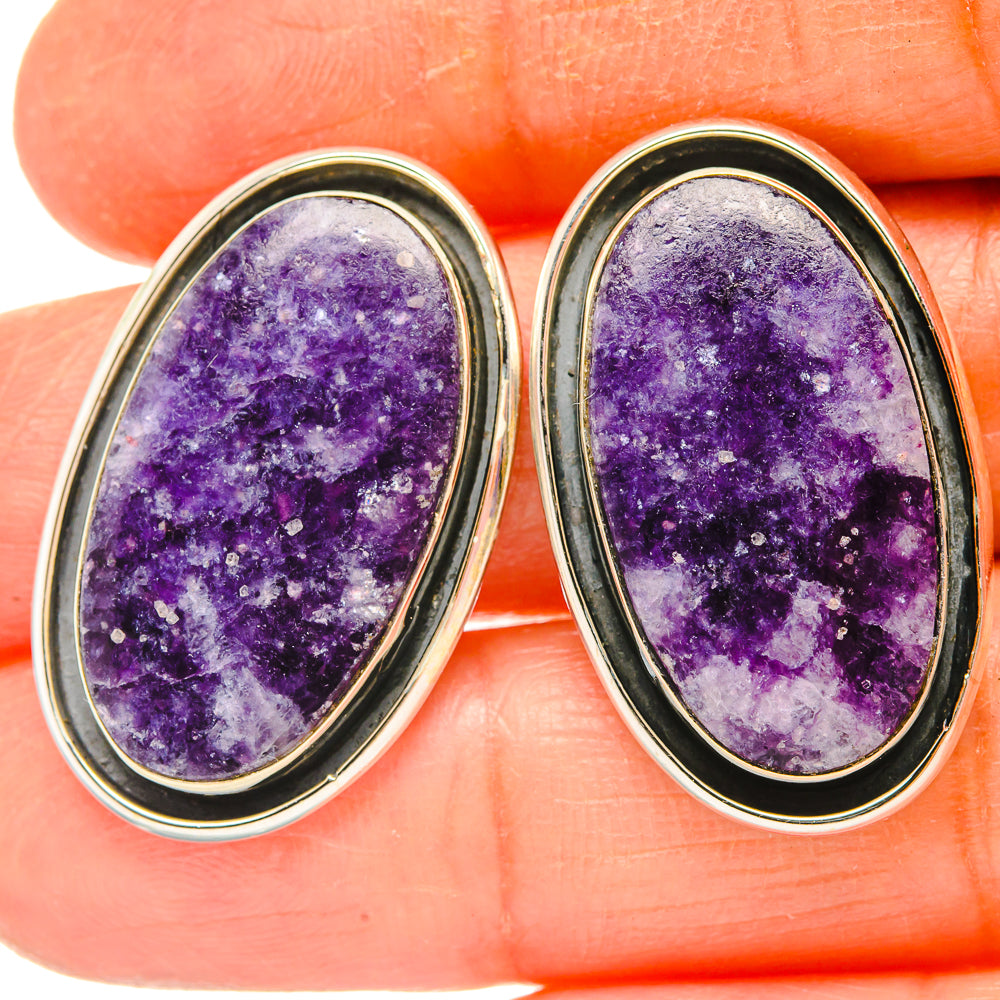 Lepidolite Earrings handcrafted by Ana Silver Co - EARR428994