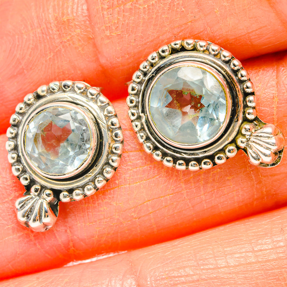 Blue Topaz Earrings handcrafted by Ana Silver Co - EARR429005