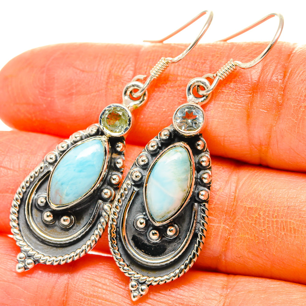 Larimar Earrings handcrafted by Ana Silver Co - EARR429020
