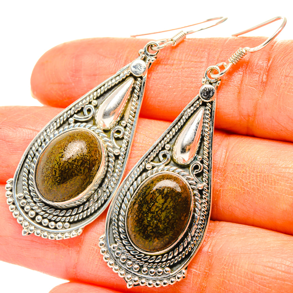 Dinosaur Bone Earrings handcrafted by Ana Silver Co - EARR429025