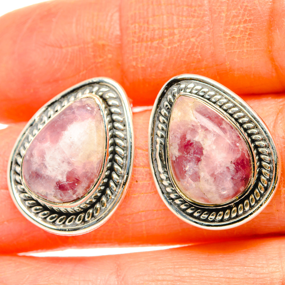 Lepidolite Earrings handcrafted by Ana Silver Co - EARR429036