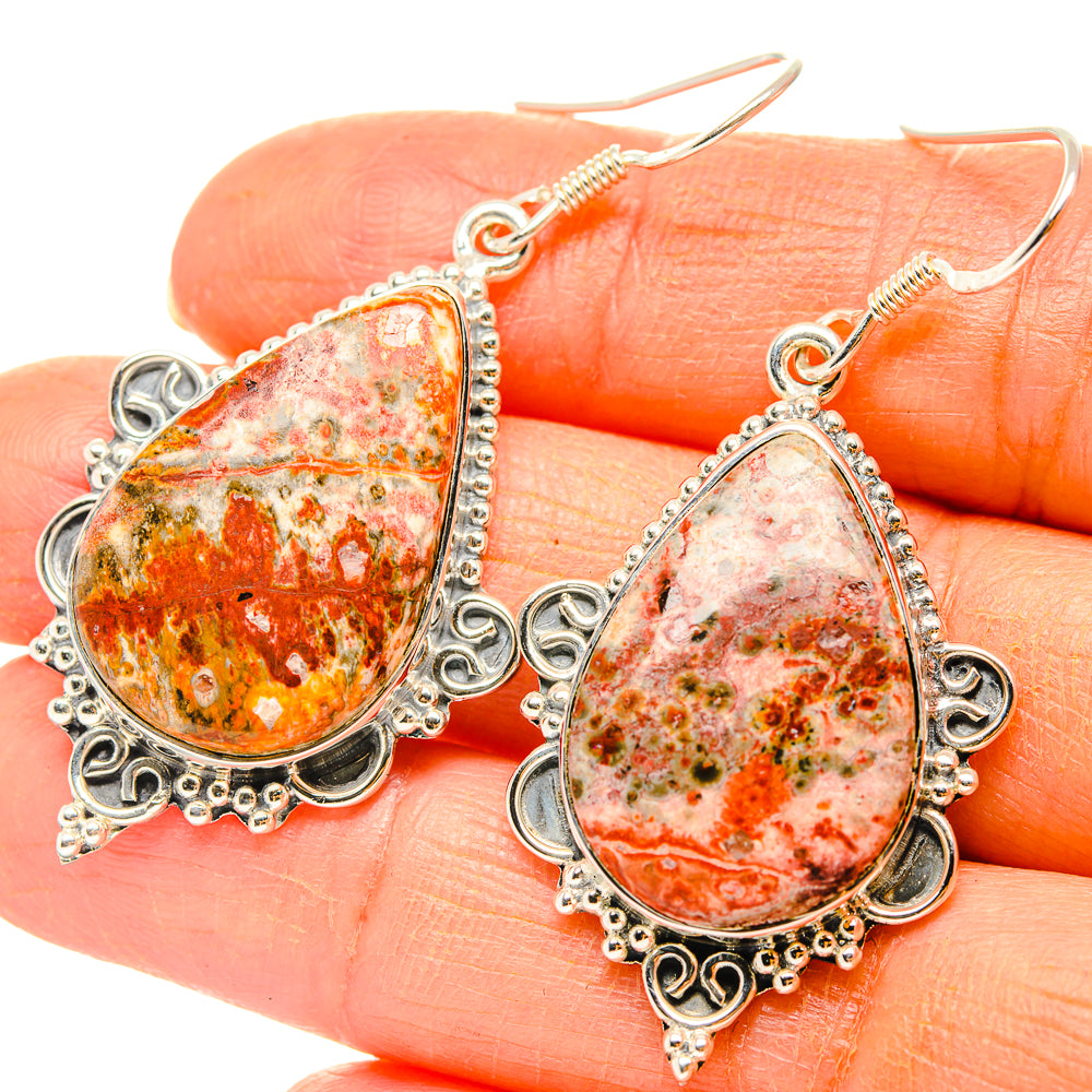 Poppy Jasper Earrings handcrafted by Ana Silver Co - EARR429038