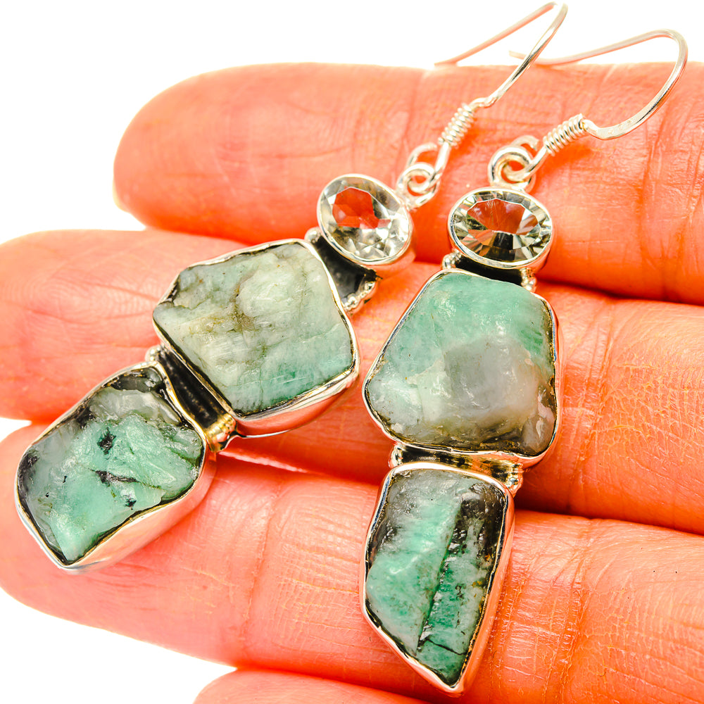 Amazonite Earrings handcrafted by Ana Silver Co - EARR429041