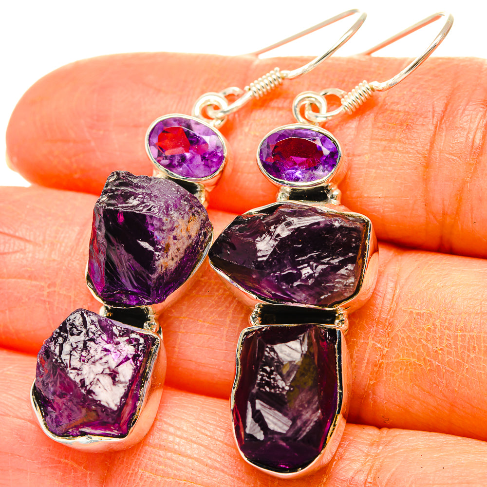 Amethyst Earrings handcrafted by Ana Silver Co - EARR429043