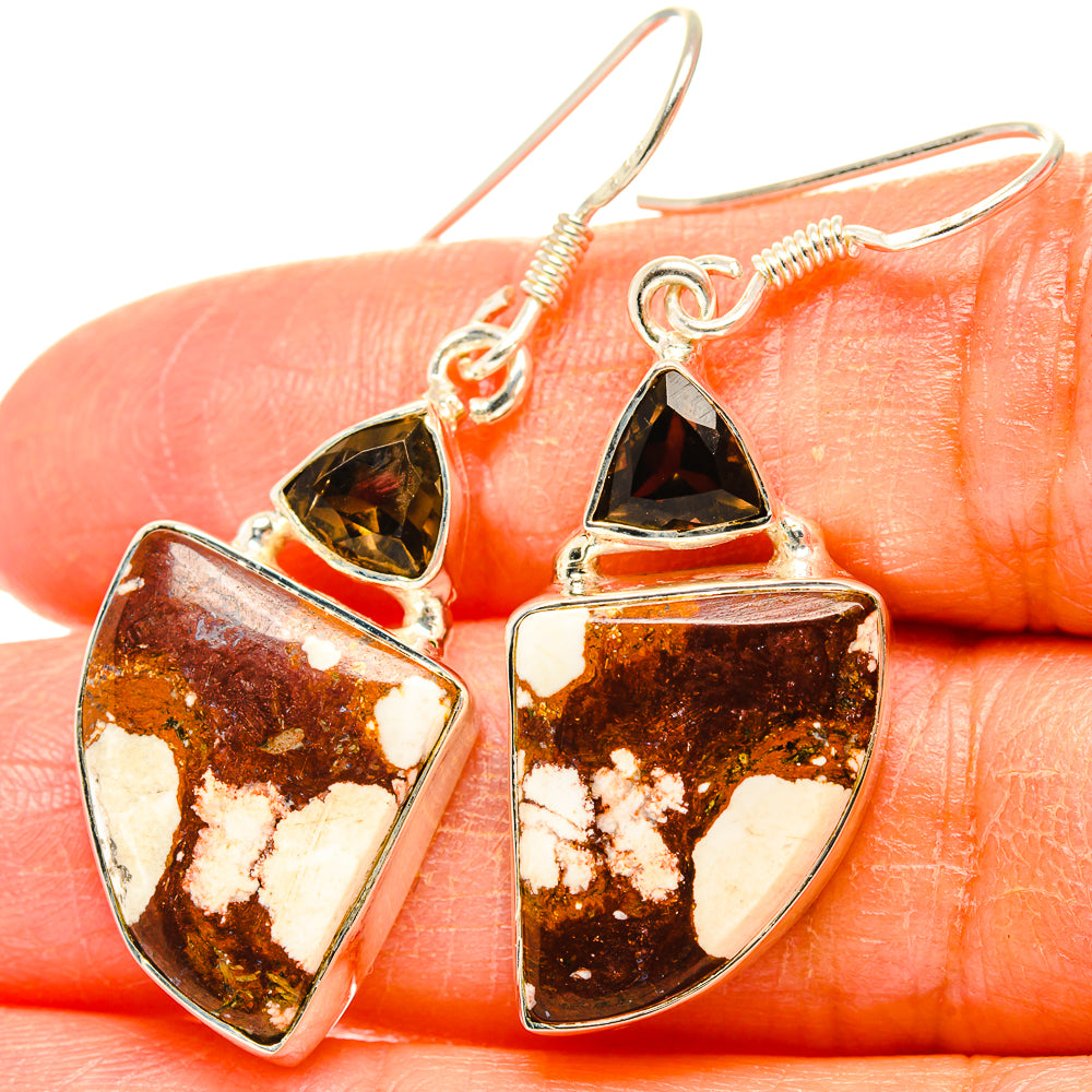 Wild Horse Jasper Earrings handcrafted by Ana Silver Co - EARR429048