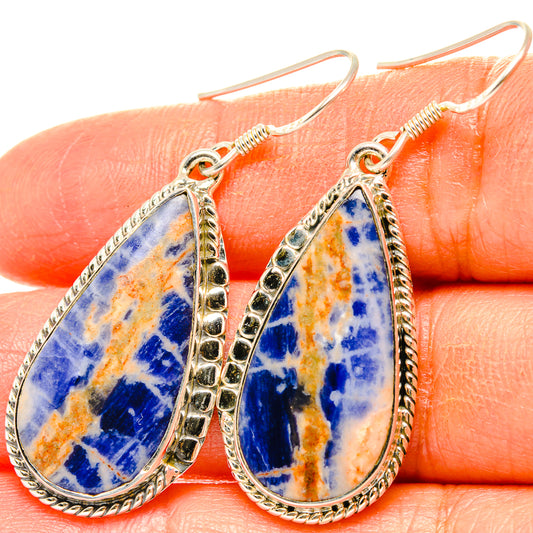 Sodalite Earrings handcrafted by Ana Silver Co - EARR429051