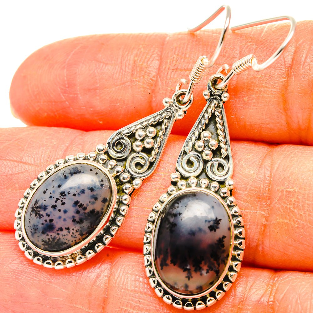 Dendritic Opal Earrings handcrafted by Ana Silver Co - EARR429061