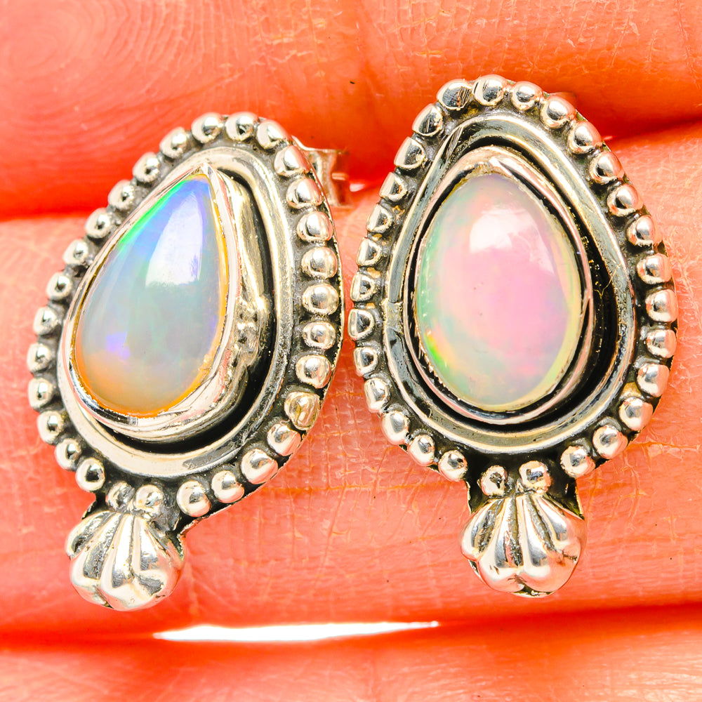 Ethiopian Opal Earrings handcrafted by Ana Silver Co - EARR429062