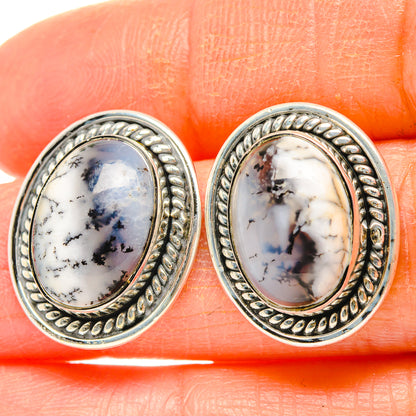 Dendritic Opal Earrings handcrafted by Ana Silver Co - EARR429076
