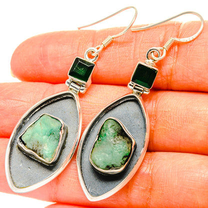 Chrysoprase Earrings handcrafted by Ana Silver Co - EARR429078