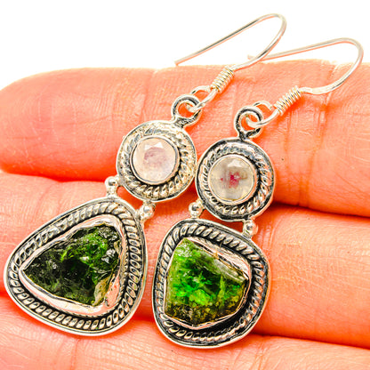 Chrome Diopside Earrings handcrafted by Ana Silver Co - EARR429081