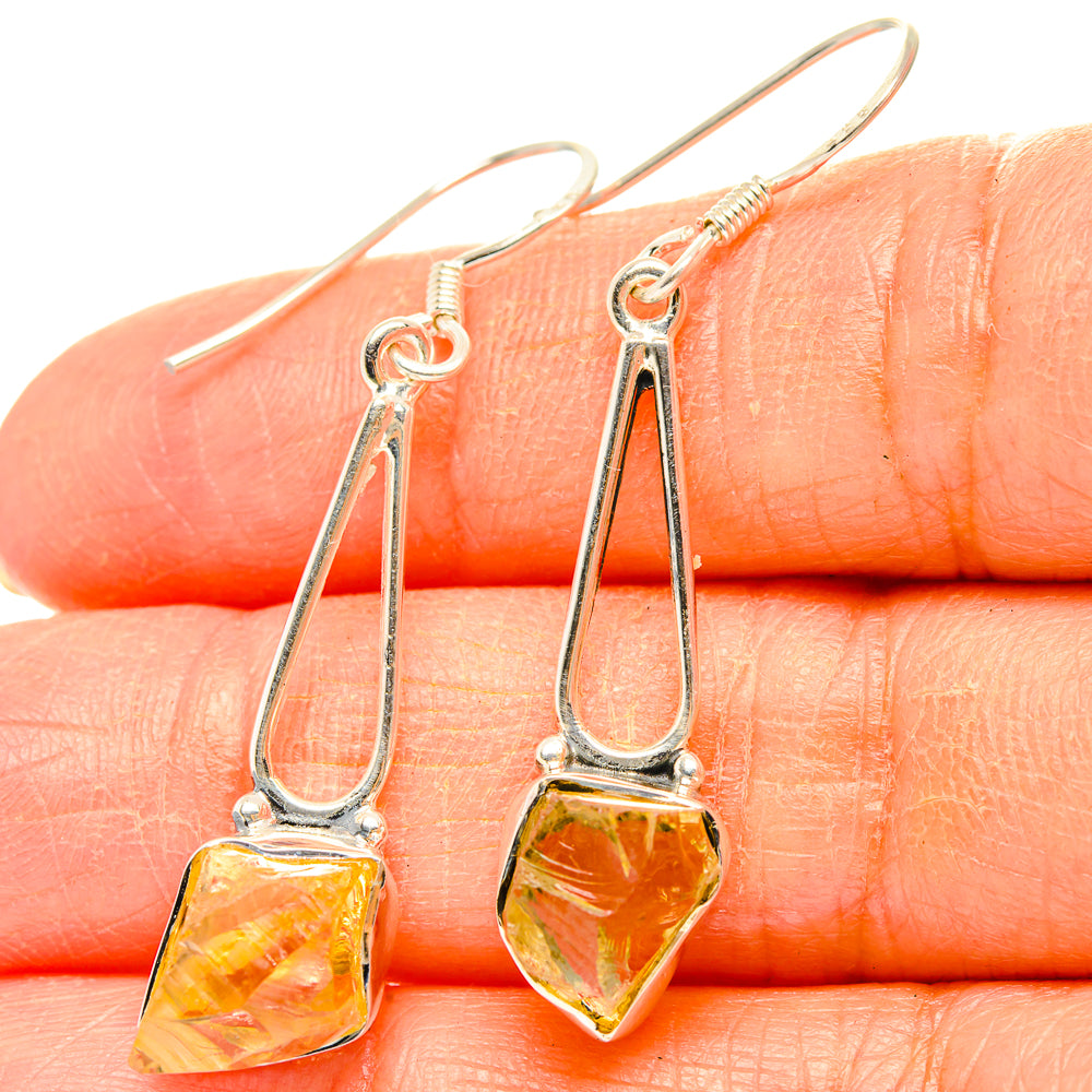 Citrine Earrings handcrafted by Ana Silver Co - EARR429082