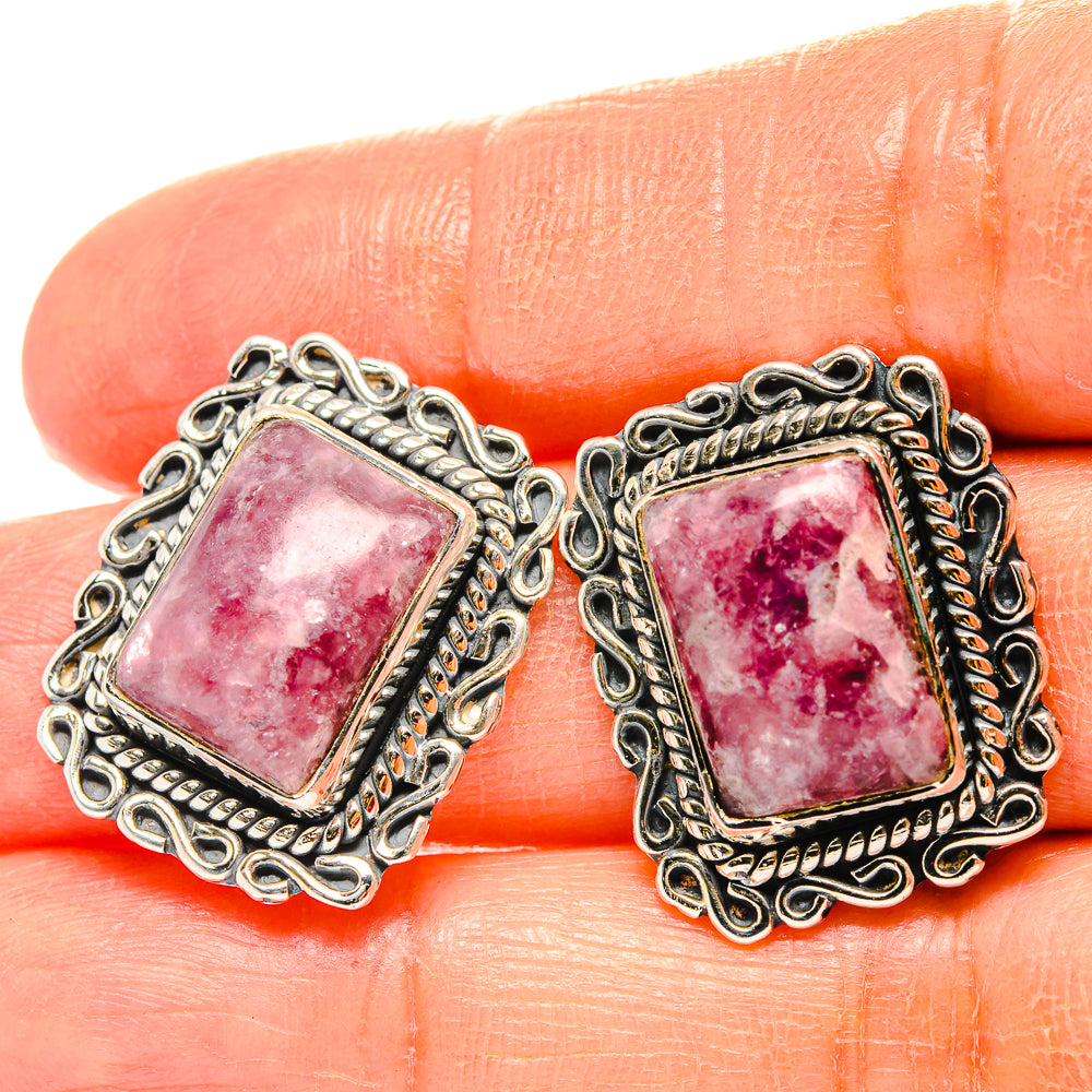 Lepidolite Earrings handcrafted by Ana Silver Co - EARR429096