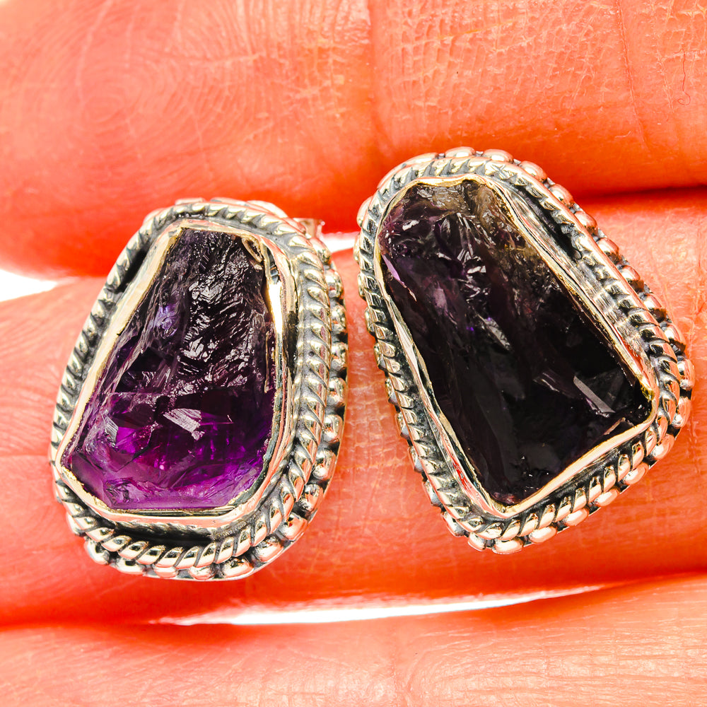 Amethyst Earrings handcrafted by Ana Silver Co - EARR429100
