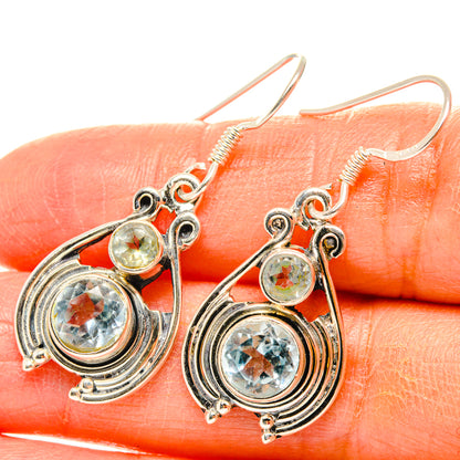 Blue Topaz Earrings handcrafted by Ana Silver Co - EARR429102