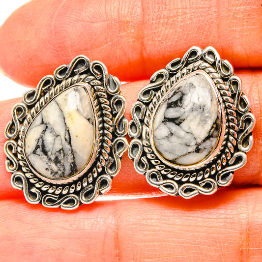 Pinolith Jasper Earrings handcrafted by Ana Silver Co - EARR429110