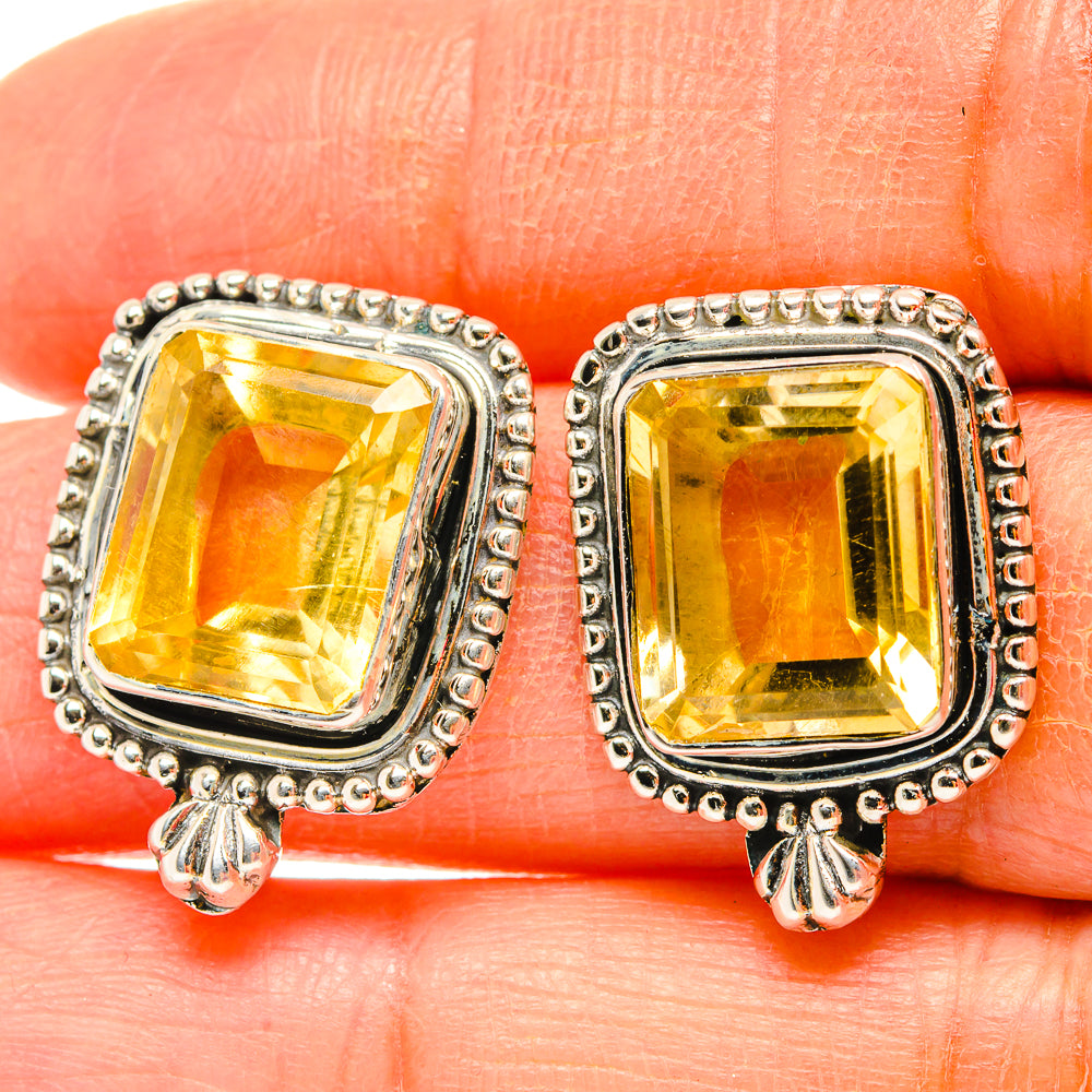Citrine Earrings handcrafted by Ana Silver Co - EARR429111