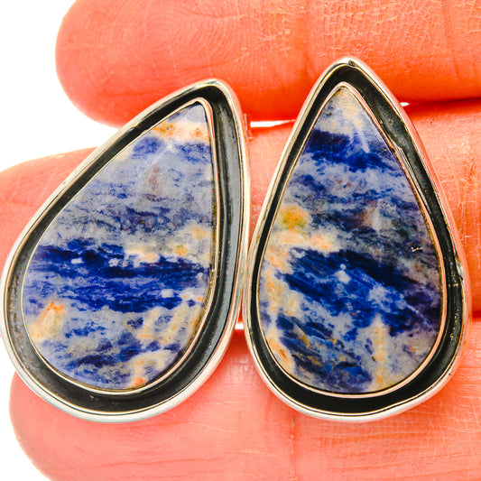 Sodalite Earrings handcrafted by Ana Silver Co - EARR429117