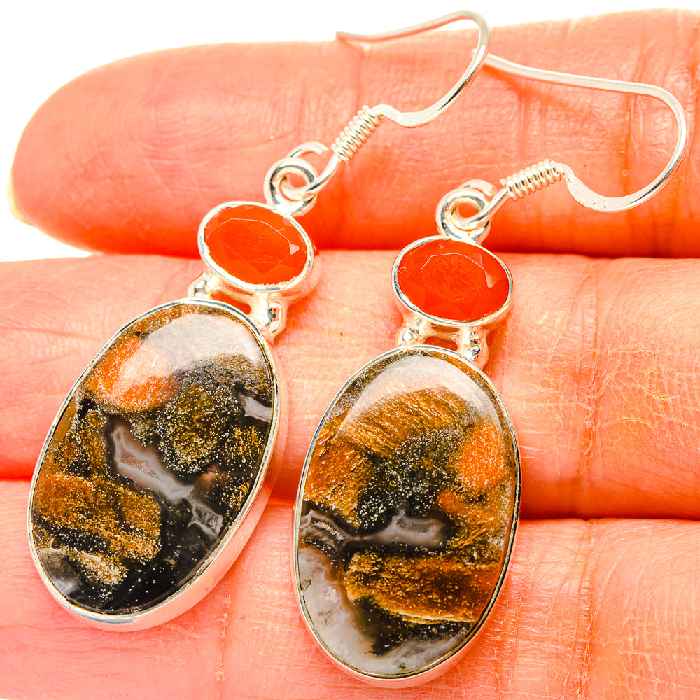 Ocean Jasper Earrings handcrafted by Ana Silver Co - EARR429118